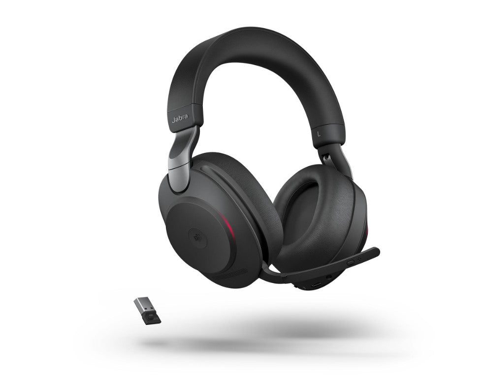 Jabra Evolve2 85 MS Stereo Black Link 380 USB-A and Charging Stand USB-A ANC Bluetooth Headset, 10-Microphone Technology, Digital Hybrid ANC - Image 3