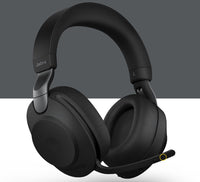 Jabra Evolve2 85 MS Stereo Black Link 380 USB-A ANC Bluetooth Headset, 10-Microphone Technology, Digital Hybrid ANC, 37 Hours Battery Life Busylight - Image 2