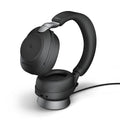 Jabra Evolve2 85 MS USB-C Stereo Bluetooth Headset Black Link 380 USB-C, Charging Stand USB-C, 10-Microphone Technology, Digital Hybrid ANC - Image 1