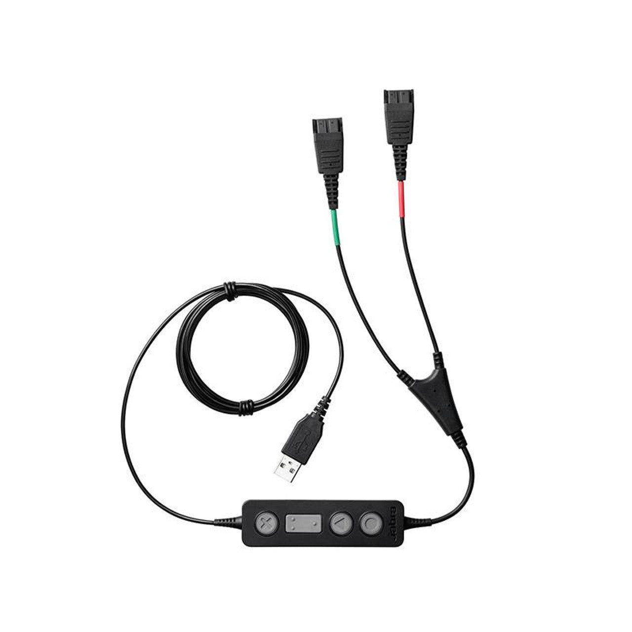 Jabra Link 265 USB-Y Supervisor Cord, Easy Call Management,  HD Voice, SafeTone, 2ys Warranty, USB/QD Training Cable, Jabra Link 265 USB/QD Y-training - Image 1