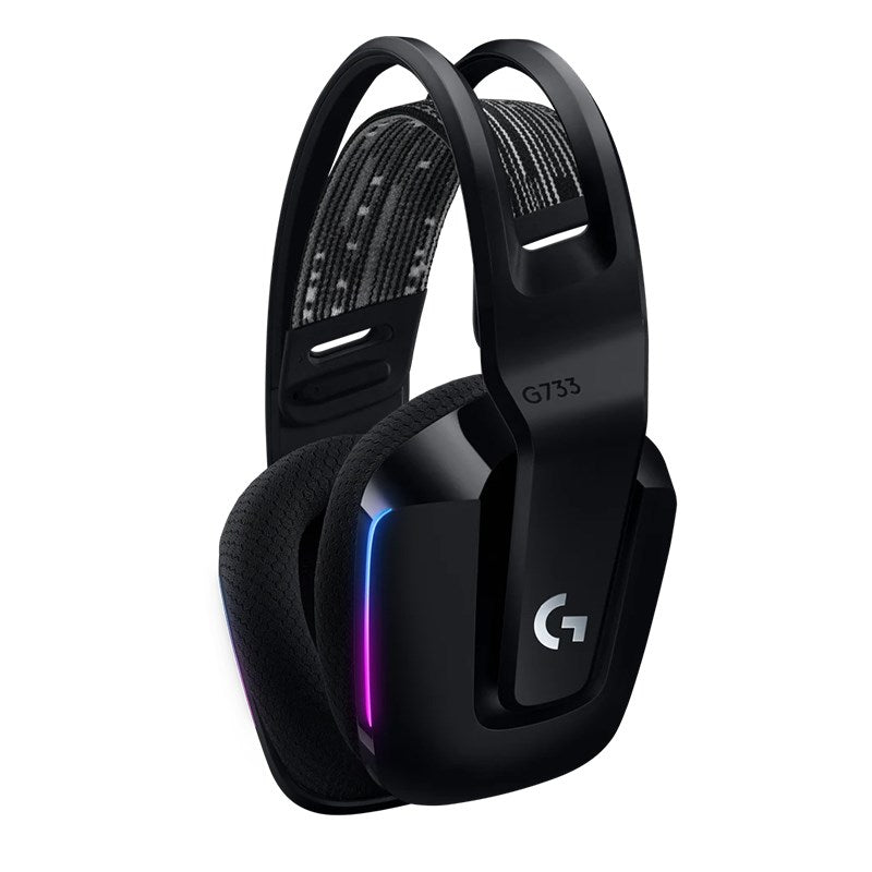 Logitech G733 Lightspeed Wireless RGB Gaming Headset Black USB Headphones Frequency Response: 20 Hz - Detchable Cardioid Unidirectional Microphone - Image 2