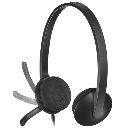 Logitech H340 Plug-and-Play USB Headset with Noise Cancelling Microphone Comfort Design for Windows Mac Chrome 2yr wty Headphones - Image 3