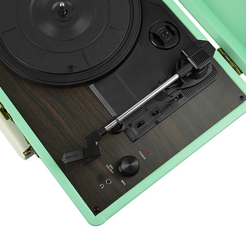 (LS)mbeat® Woodstock Retro Turntable Player TIIFFANY BLUE Speakers: Built in 2 speaker Interface: Headphone jack, RCA audio out Product Weight: 2.7 kg - Image 3