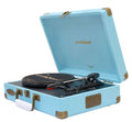 (LS)mbeat®  Woodstock 2 Sky Blue Retro Turntable Player with BT Receiver & Transmitter Built-in Bluetooth receiver eaturing 3 speed settings - Image 1
