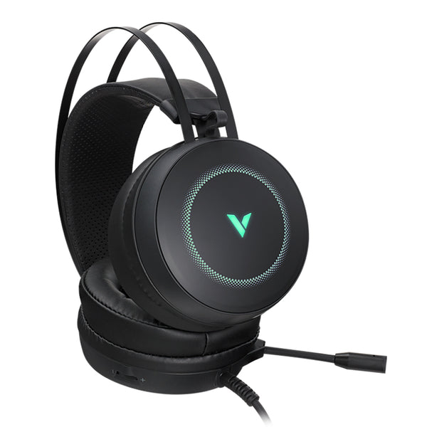RAPOO VH160 Headset 7.1 Surround Sound Stereo Headphone USB Microphone Breathing RGB LED Lightweight, PC Gaming