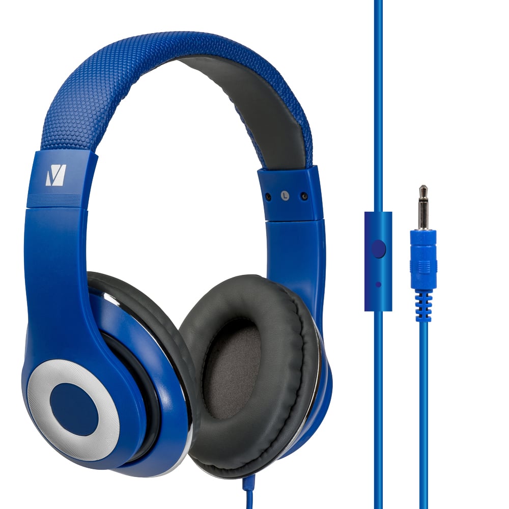 Verbatim's Over-Ear Stereo Headset Headphones - Ideal for Office, Education, Business, SME (BLUE) - Image 2