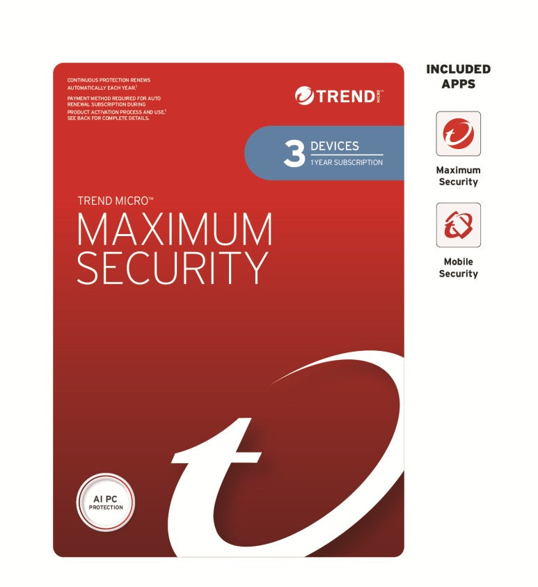 Trend Micro Maximum Security (3 Devices) 1 Year Retail Mini Box Auto Renew - Image 2