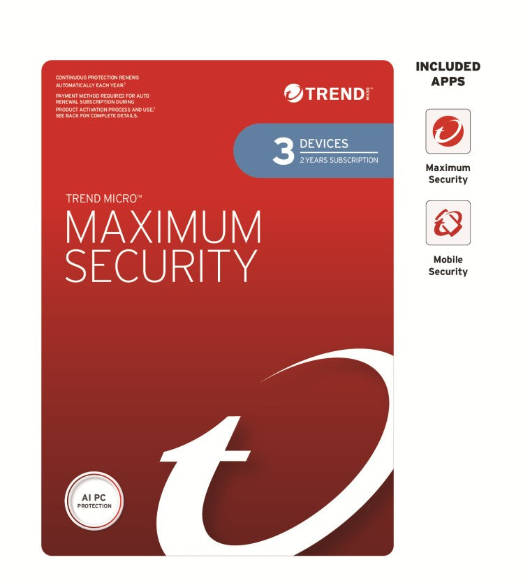 Trend Micro Maximum Security (3 Devices) 2 Year Retail Mini Box Auto Renew - Image 2
