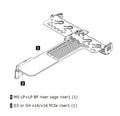 LENOVO ThinkSystem SR630 V2/SR645 x16/x16 PCIe G4 Riser1 LP+LP Option Kit - Image 1