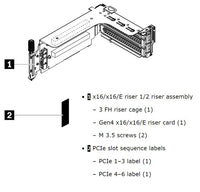 LENOVO ThinkSystem SR650 V2/SR665 x16/x16/E PCIe G4 Riser 1/2 Option Kit v2 - Image 1