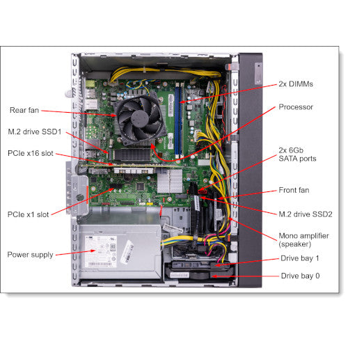 LENOVO ThinkSystem ST45 V3, 1xAMD EPYC 4244P 6C 3.8GHz 65W, 1x16GB 1Rx8, SW RD, 1x300W - Image 4