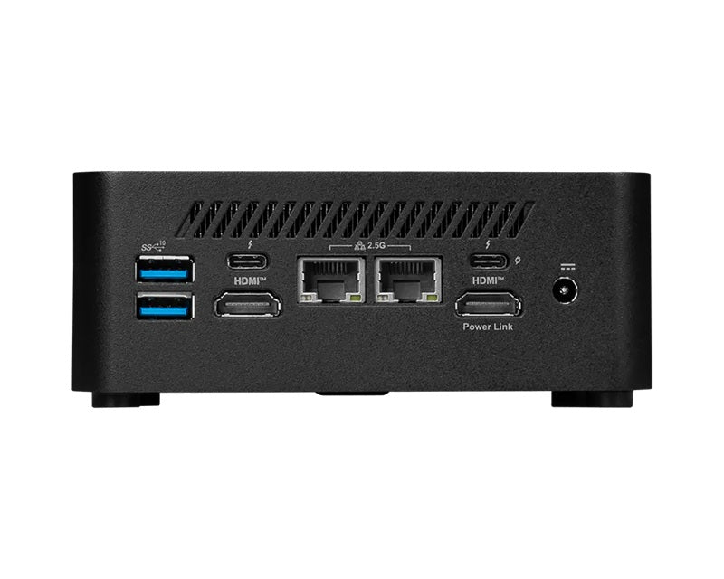 MSI Cubi NUC 1M Barebone Mini PC, Intel Core 3-100U, 6C/8T up to 4.7GHz, 2x DDR5 SODIMM, 2x M.2 SSD, WiFi 6E, BT 5.3, Dual HDMI, Thunderbolt, No OS - Image 3