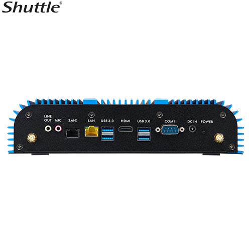 Shuttle BPCWL02 Embedded Box PC Barebone - Whiskey Lake Intel i3-8145UE, Fan-Less Robust Aluminum Chassis, 2x LAN, 3x RS-232 (RS422/485), 90W adapter - Image 4
