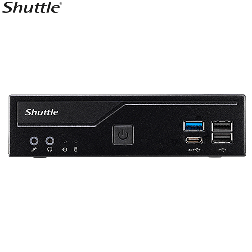 Shuttle DH610 V2 Slim Mini PC 1L Barebone - Intel 14400T, 16GB DDR5, 512GB NVMe SSD, 2.5" HDD/SSD bay, 2xLAN (1G & 2.5G), 2xRS232, HDMI, 2xDP, 120W - Image 2