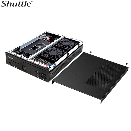 Shuttle DH610 Slim Mini PC 1L Barebone - Intel 12th/13th/14th Gen , 2xDDR4, 2.5" HDD/SSD bay, 2xLAN (1G & 2.5G), 2xRS232, HDMI, 2xDP, 120W, Vesa - Image 4