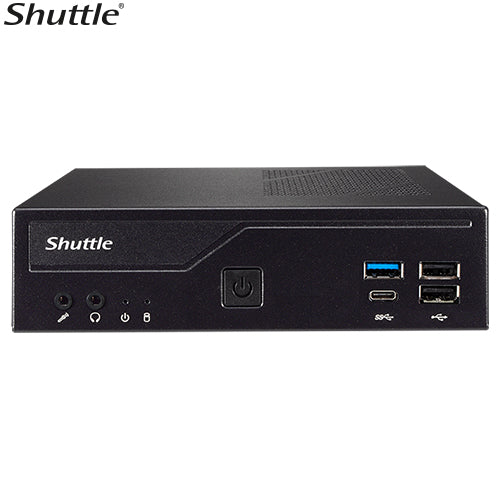Shuttle DH610 Slim Mini PC 1L Barebone - Intel 12th/13th/14th Gen , 2xDDR4, 2.5" HDD/SSD bay, 2xLAN (1G & 2.5G), 2xRS232, HDMI, 2xDP, 120W, Vesa - Image 1