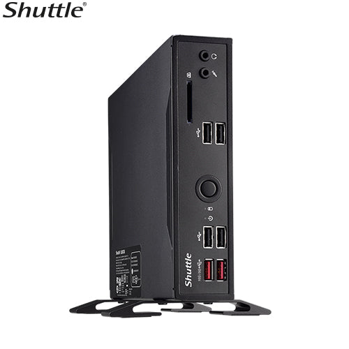 Shuttle DS20U V2 Slim Mini PC 1L Barebone - Intel Celeron 5205U, Fan-less, 2x LAN , RS232/RS422/RS485, HDMI, DP, VGA, Vesa Mount, 65W adapter - Image 2
