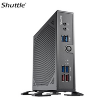 Shuttle DS50U3 Slim Mini PC 1L Barebone- Intel Core i3-1315U, Fan-less, 2x LAN, RS232/RS422/RS485, HDMI, DP, VGA, Vesa Mount, 65W adapter - Image 1