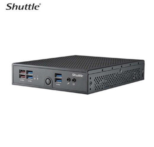 Shuttle XPC SLIM Barebone - Core i5-1335U (15W), 2x DDR5, 2x M.2 2280, HDMI, DP, VGA, COM, 2 x LAN, (5G LTE optional), 90W, fanless, - Image 1