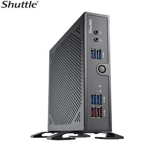 Shuttle DS50U Slim Mini PC 1.3L Barebone - Celeron 7305, 2x DDR5, 2x M.2 2280, HDMI, DP, VGA, COM, 2 x LAN, 90W, fanless