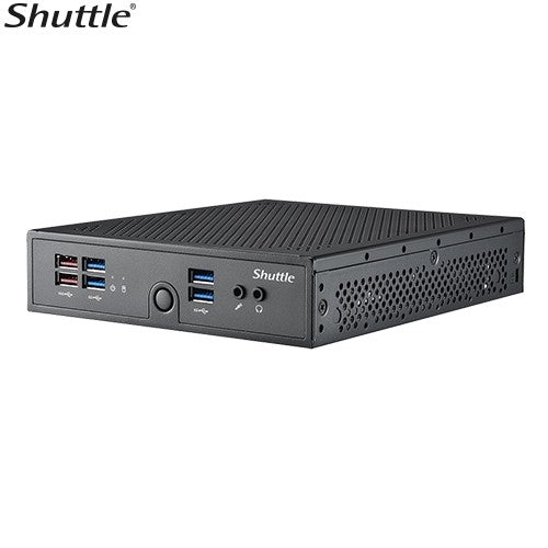 Shuttle DS50U Slim Mini PC 1.3L Barebone - Celeron 7305, 2x DDR5, 2x M.2 2280, HDMI, DP, VGA, COM, 2 x LAN, 90W, fanless - Image 1