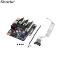 Shuttle PS01 Vertical Stand compatible with Shuttle AIO P90U and X50 series. It provides an additional RJ11 type DIO Port (12V/24V) and four COM Ports - Image 1