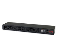 APC Rack PDU, Metered, 1U, 12A/208V, 10A/230V, (8) C13, Horizontal, Load capacity 2300 VA, - Image 1