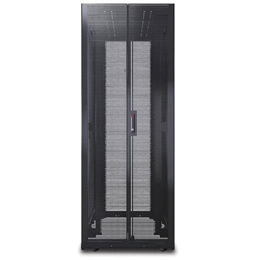 APC NetShelter SX, Networking Rack Enclosure, 42U, Black, 1991H x 750W x 1070D mm with Casters, Feet, Vertical Cable Managers, Side Panels - Image 3