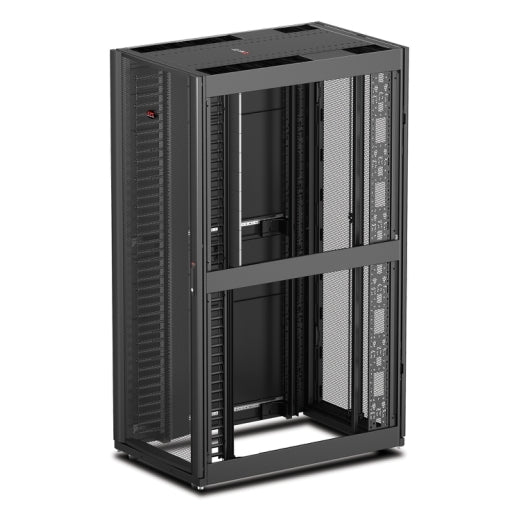 APC NetShelter SX, Networking Rack Enclosure, 42U, Black, 1991H x 750W x 1070D mm with Casters, Feet, Vertical Cable Managers, Side Panels - Image 4