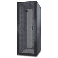 APC NetShelter SX, Networking Rack Enclosure, 42U, Black, 1991H x 750W x 1070D mm with Casters, Feet, Vertical Cable Managers, Side Panels - Image 1