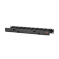 APC NetShelter Cable Management, Horizontal Cable Manager, 1U, Single Side with Cover, Black, 483 x 44 x 110 mm - Image 1