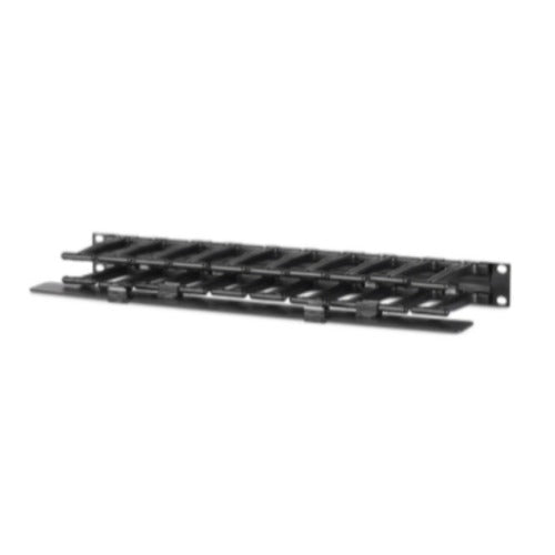 APC NetShelter Cable Management, Horizontal Cable Manager, 1U, Single Side with Cover, Black, 483 x 44 x 110 mm - Image 2