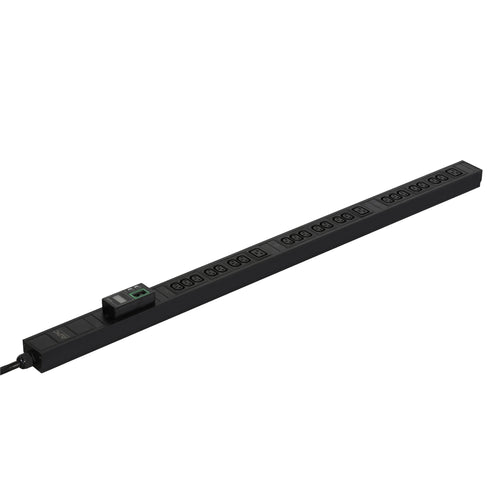 APC Easy Rack Metered PDU, 0U Vertical, 230V/16A 3P+N+PE Input, 3 Phase, 11kW,  3x IEC C19 & 21x IEC C13 Outlets - Image 1