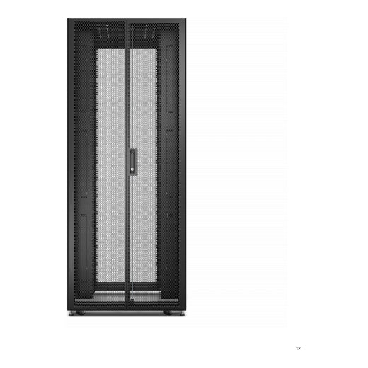 APC Easy Rack, 42U, Black, With Roof, Castors, Feet, 4 Brackets, and Side Panels, No Bottom, 1991H x 800W x 1000D mm - Image 2