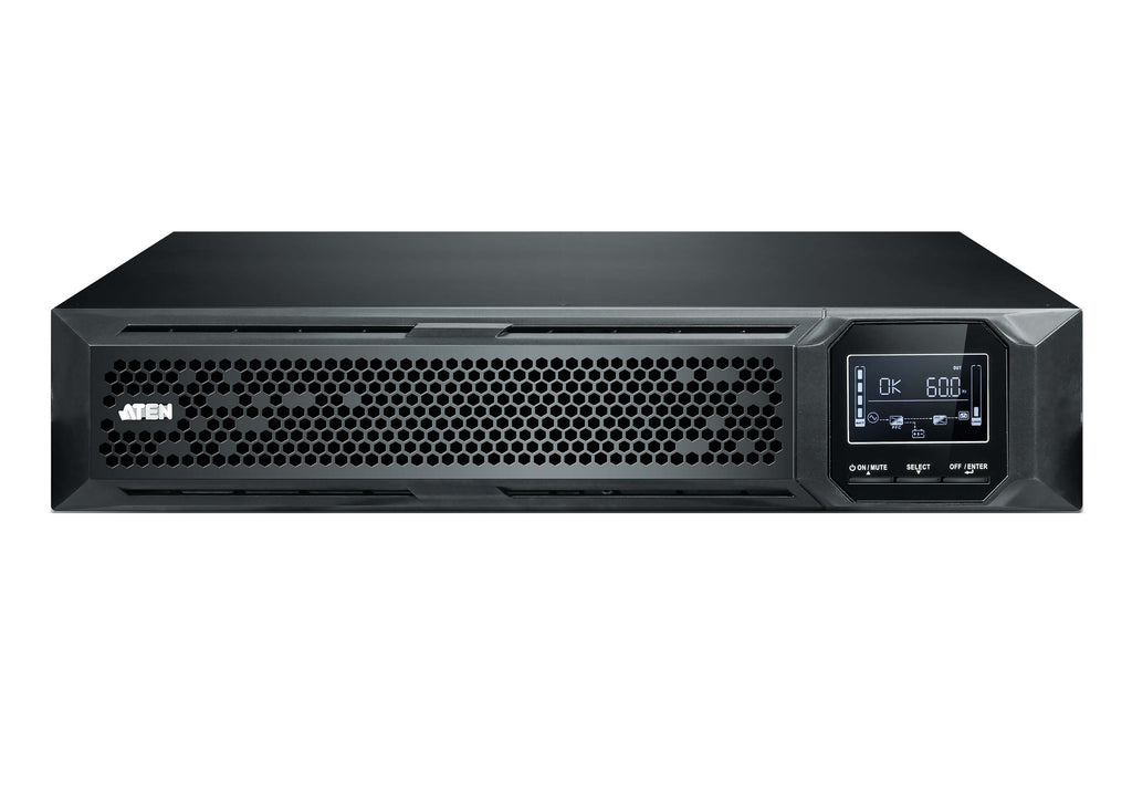 Aten 1000VA/1000W Professional Online UPS with USB/DB9 connection, 8 IEC C13 outlets, EPO and RJ port surge protection (Inc 2yrs back to base wty) - Image 3