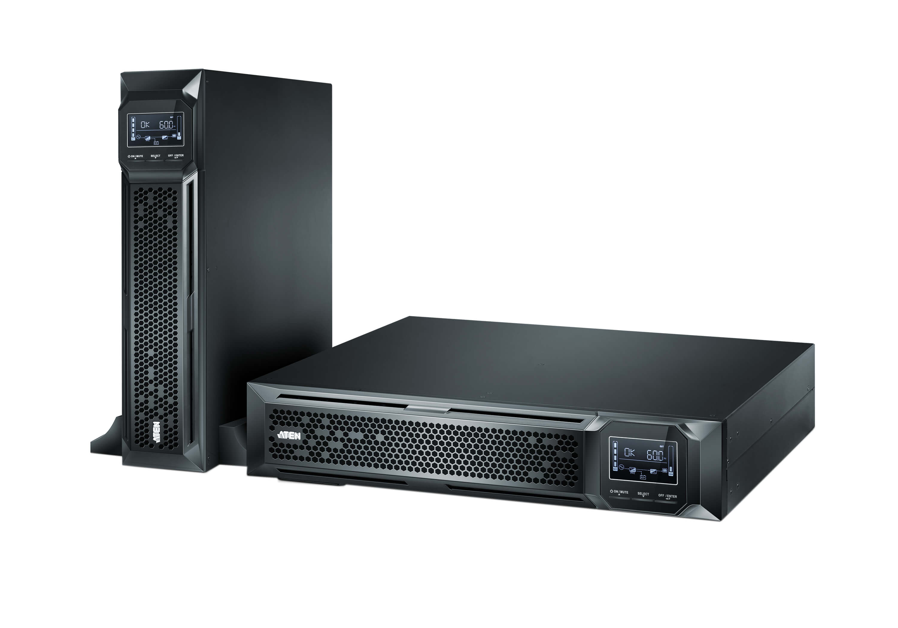 Aten 1000VA/1000W Professional Online UPS with USB/DB9 connection, 8 IEC C13 outlets, EPO and RJ port surge protection (Inc 2yrs back to base wty) - Image 4