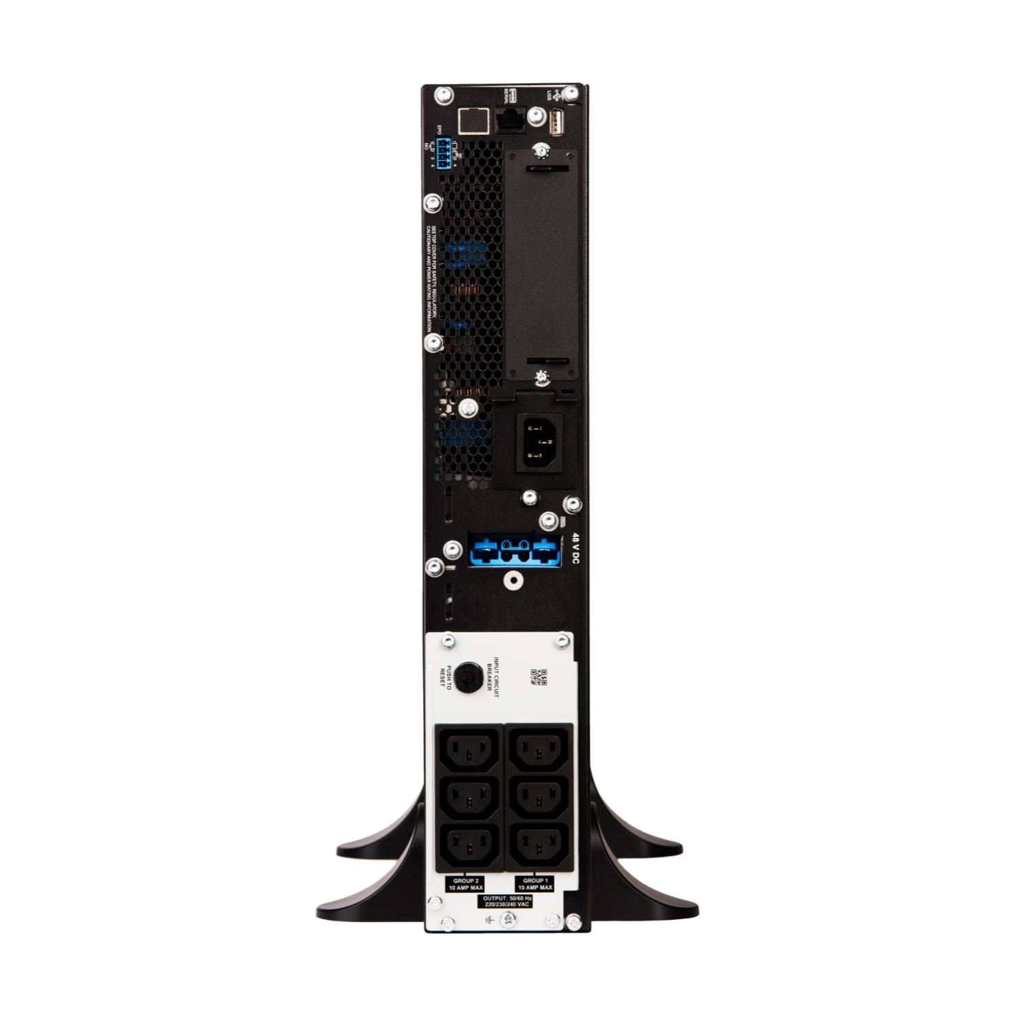 APC Smart-UPS 1000VA/1000W Online UPS, 2U Rackmount, 230V/10A Input, 6x IEC C13 Outlets, Lead Acid Battery, SmartSlot, W/O Rail Kit - Image 4