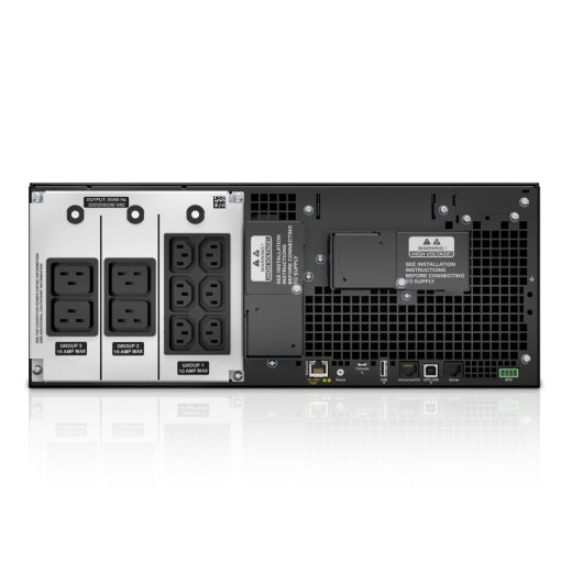 APC Smart-UPS On-Line, 6kVA/6kW, Rackmount 4U, 230V, 6x C13+4x C19 IEC outlets, Network Card+SmartSlot, Extended runtime, W/ rail kit - Image 3