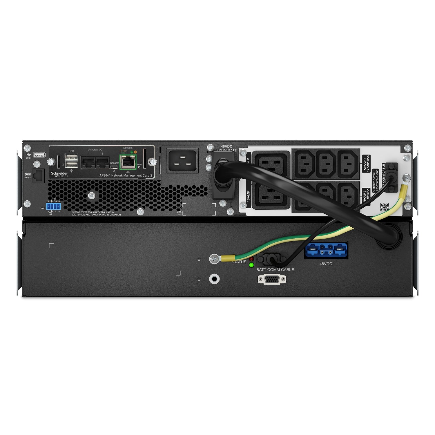 APC Easy UPS 3000VA/2700W Online UPS, 4U Rackmount, 230V/16A Input, 6x IEC C13 Outlets, Lithium-Ion Battery, W/ Extended Battery Pack, W/ Rail Kit - Image 3