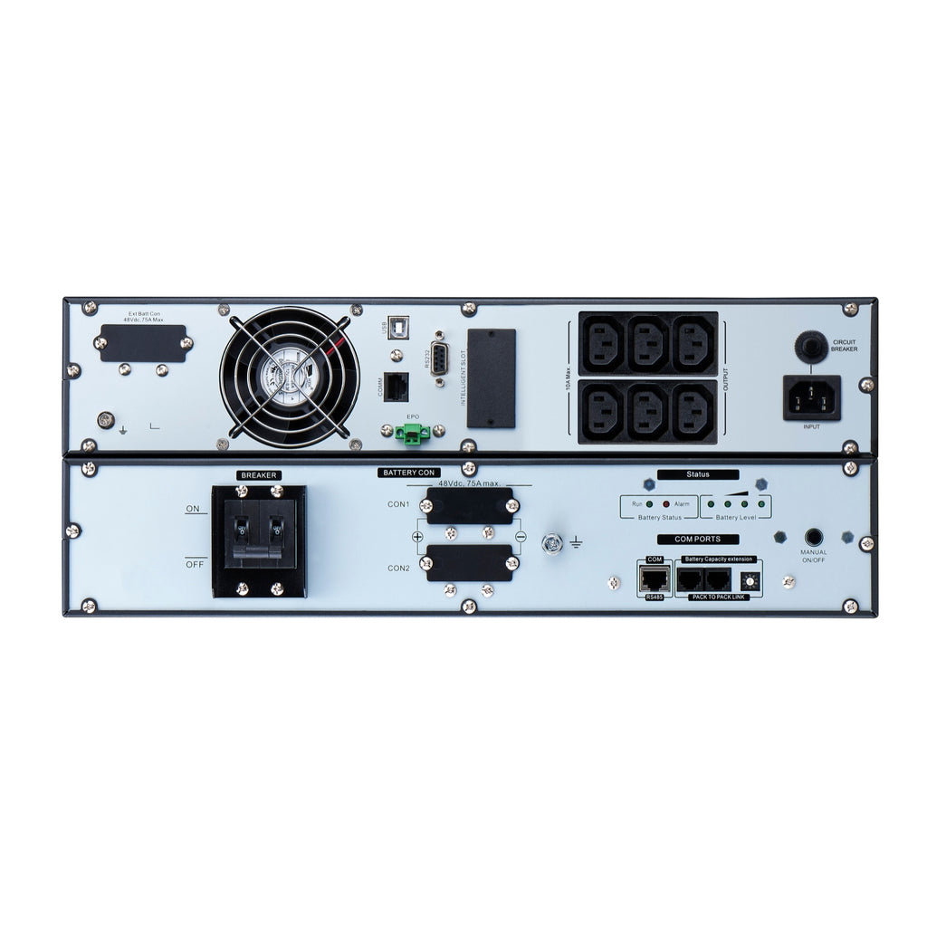 APC Easy UPS 1000VA/800W Online UPS, 4U Rackmount, 230V/10A Input, 3x IEC C13 Outlets, Lithium Battery, W/ Extended Battery Pack, W/ Rail Kit - Image 2