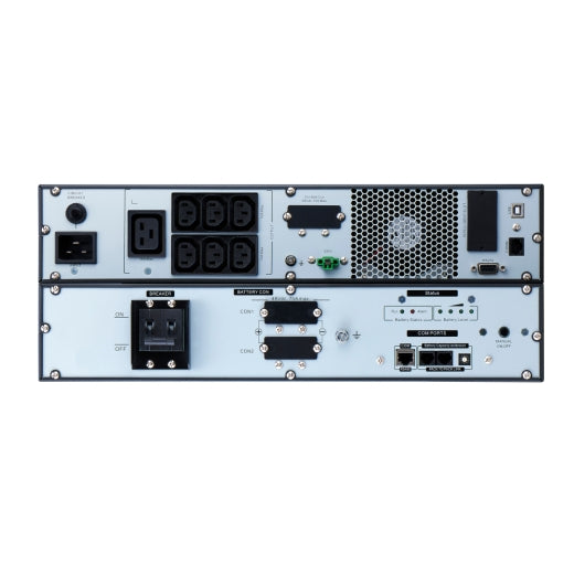 APC Easy UPS On-Line, 3kVA, Lithium-ion, Rack/Tower 4U, 230V, 6 IEC C13 + 1 IEC C19 outlets, Intelligent Card Slot, Extended runtime, W/ rail kit - Image 3