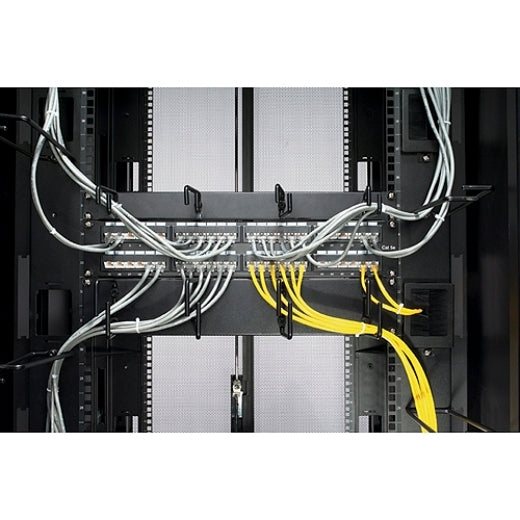 APC (AR8425A) 1U Horizontal Cable Organizer, Cable management accessory to help eliminate cable stress and maintain a neat, organized cable layout wit - Image 2