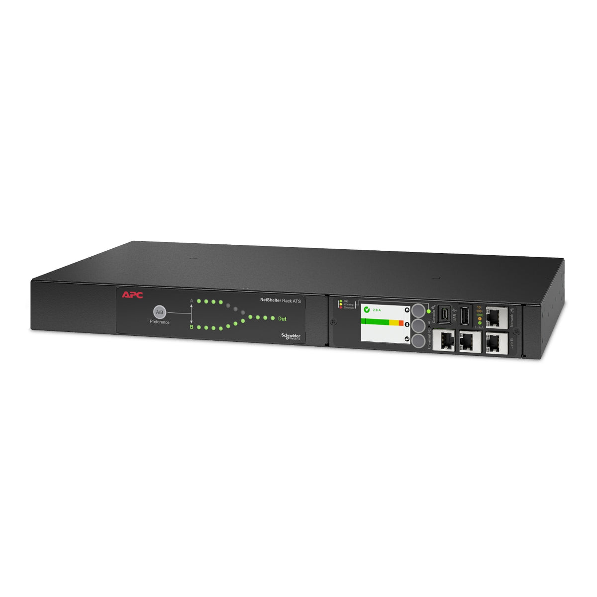 APC Netshelter Rack Automatic Transfer Switch, 1U, 10A, 230V, C14 IN, 12 C13 OUT, 50/60Hz - Image 5