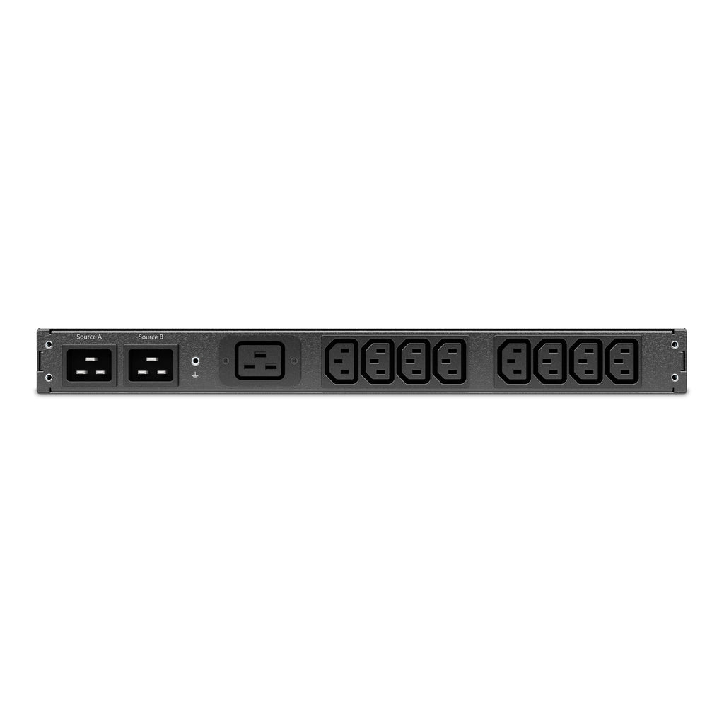 APC Netshelter Automatic Transfer Switch, 1U RM, 2x 230V/16A Input, 1x IEC C19 & 8x IEC C13 Output - Image 3