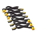 APC Locking Power Cord Kit, C13 to C14 (90 Degree), 1.2M Length, 6 Pack - Image 1