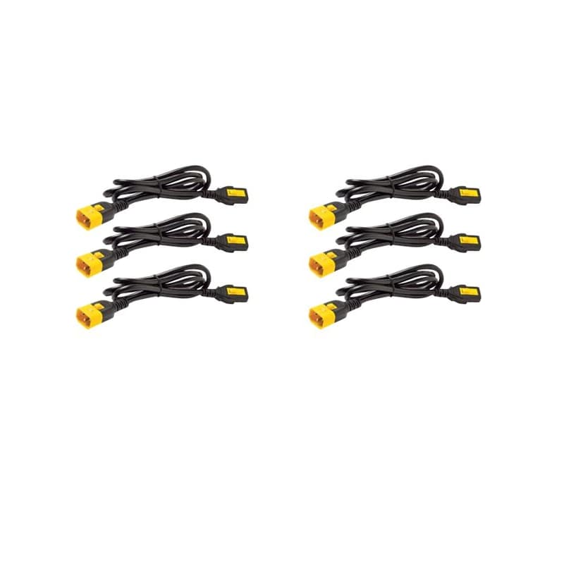 APC Locking Power Cord Kit, C13 to C14, 1.8M Length, 6 Pack - Image 2