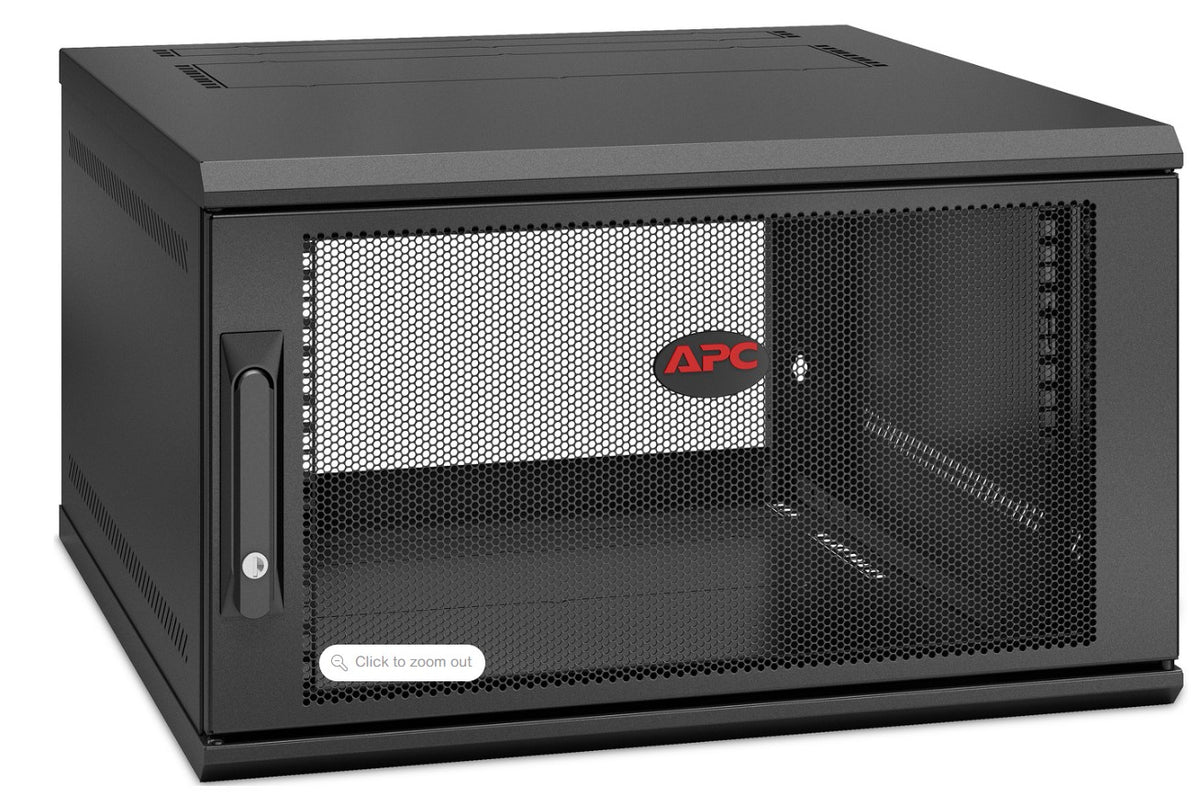 APC NetShelter 6U Wallmount Rack Enclosure Cabinet Single Hinged Server Depth - Image 2