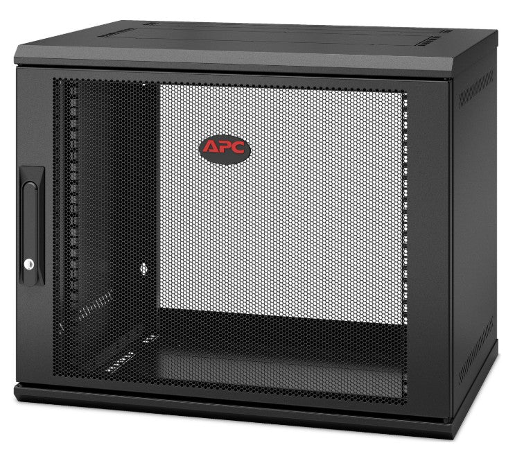 APC NetShelter 9U Wallmount Rack Enclosure Cabinet Single Hinged Switch Depth - Image 5