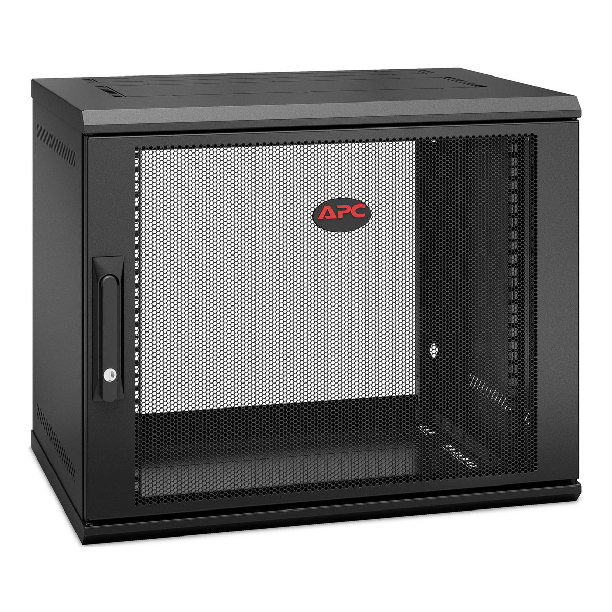 APC NetShelter 9U Wallmount Rack Enclosure Cabinet Single Hinged Switch Depth - Image 4