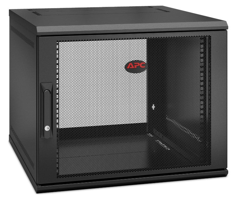 APC NetShelter 9U Wallmount Rack Enclosure Cabinet Single Hinged Server Depth - Image 2